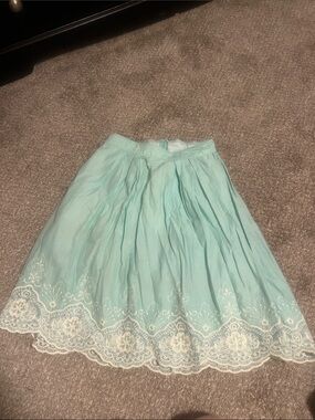 Anthropologie Embroidered A-Line Skirt size Small